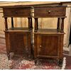ARM206 - Coppia di comodini in noce, epoca '800, misurano cm L 46 x H 92 x P 33