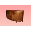 Credenza scantonata francese stile Provenzale in legno di ciliegio intagliato di inizio 1900