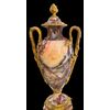 VASO IN MARMO CON MANICI IN BRONZO DORATO- FRANCIA XIX SECOLO.