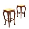 Coppia di Sgabelli in Stile Chippendale Italia Inizio XX Secolo