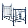 Letto Singolo in Ferro Battuto Laccato Italia Fine XIX - Inizio XX Secolo