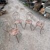 Set 4 sedie in ferro battuto 