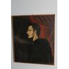 Antico dipinto olio su tela XVIII SEC Imperatore romano Giulio Cesare. Mis cm 100 x 85 