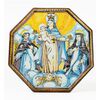 Grande targa devozionale del XVIII secolo, in maiolica 