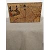 Bauletto dell'800 in legno con cartine del '600 applicate