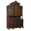 Credenza Doppio Corpo in Stile Neorinascimento Italia Fine XIX Inizio XX Secolo
