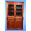Antica vetrina credenza inglese del 1900 due corpi in mogano 4 ante con cassetti