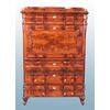 Secretaire Nord Europa del 1800 stile Biedermeier in mogano e piuma di mogano