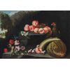 Felice Rubbiani (Modena, 1677 - San Pancrazio di Freto, 1752), attr., Natura morta con pappagallo, frutta e fiori