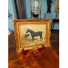 Bel dipinto scuola inglese, raffigurante cavallo