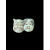 Netsuke in avorio raffigurante due maschere della commedia dell’arte giapponese.