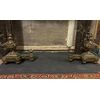 AL309 - Coppia di alari con coppe, epoca '800. Misure cm L 36 x H 40 x P 18 
