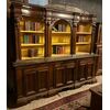 LIB152 - Libreria in legno di noce, misure cm L 251 x H 212 x P 63  