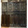  PTCI553 - N. 2 portoncini da ingresso in noce, misure cm L 138/142 x H 292 