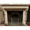 CHM858 - Camino in marmo bianco di Carrara, misure cm L 130 x H 101 x P 40 