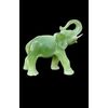 Elefante in pasta di vetro verde.