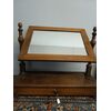 Antica specchiera da appoggio, toletta per cassettone, metà '800 , in noce. Mis.: h 53, l 54, p 20