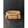 Acquasantiera sfaccettata in marmo giallo reale - Venezia - 25 x 25 cm