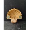 Acquasantiera veneziana in marmo giallo reale - 27 x 27 cm