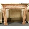CHM863 - Camino in marmo Breccia Pernice, misure cm L 125 x H 102 x P 36  