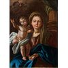  Scuola Romana-napoletana, XVII secolo, Madonna con Bambino