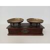 Bilancia a piatti - base in legno - italiana - fine '800