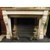  CHM865 - Camino in marmo bianco di Carrara, misure cm L 146 x H 106 x P 38 