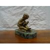 Scultura in bronzo e marmo Charles Gabriel Lemire XIX sec. Francia