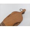 Soffione da camino in ottone pelle e legno epoca meta' 900