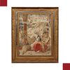 QUADRO CON TESSUTO RICAMATO PRIMO XIX SECOLO