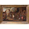 Cornelis De Wael bottega Dare da bere agli assetati dipinto olio