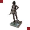 SCULTURA IN BRONZO DAVIDE E GOLIA CON BASE IN MARMO FINE XIX SECOLO