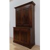 Credenza doppio corpo in noce e pioppo - primi '800 - dispensa buffet - armadio