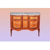 Cassettone francese del 1800 stile Transizione con bronzi e marmo 