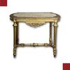 TAVOLINO DORATO IN STILE NEOCLASSICO FINE XIX SECOLO