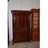 Grande secretaire Biedermeier della seconda metà del 1800 in piuma di mogano