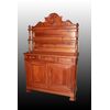 Credenza piattaia con alzata stile Luigi Filippo in legno di Cirmolo XIX secolo