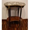 Antico tavolino a fagiolo con piano in marmo stile Luigi XV del 1800