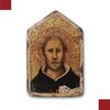 TAVOLETTA LIGNEA A FONDO ORO CON SAN TOMMASO D’AQUINO FINE XIV-INIZI XV SECOLO 