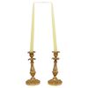 Coppia di candelieri in bronzo dorato - O/7407.