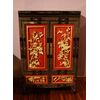 Credenzino piccolo cabinet cinese riccamente decorato motivo floreale