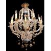 Lampadario 16 fiamme vetro di Murano