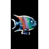 Grande pesce in vetro sommerso bullicante.Manifattura Seguso.Murano.