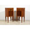 Coppia di comodini neoclassici in legno lastronato e intarsiato, nord Italia, fine XVIII secolo