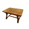 Tavolo rettangolare allungabile rustico francese del 1800 in rovere 