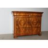 Antico cassettone in noce massello cappuccino .Noce biondo , 1850 cassetti radica. Rest . Mis 128 x 56 