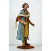 Scultura presepiale raffigurante Giorgiana avente mani e piedi in legno e testa di terracotta con occhi di cristallo.