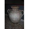 Coppia di grandi giare antiche di inizio 1900 in terracotta Smaltata