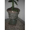 Coppia di grandi vasi a cratere di inizio 1900 in terracotta Smaltata