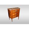 Piccolo cassettone francese stile Luigi XVI del 1800 con marmo 